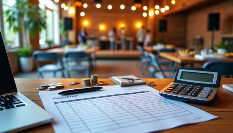Budget d'un événement local : la structure type